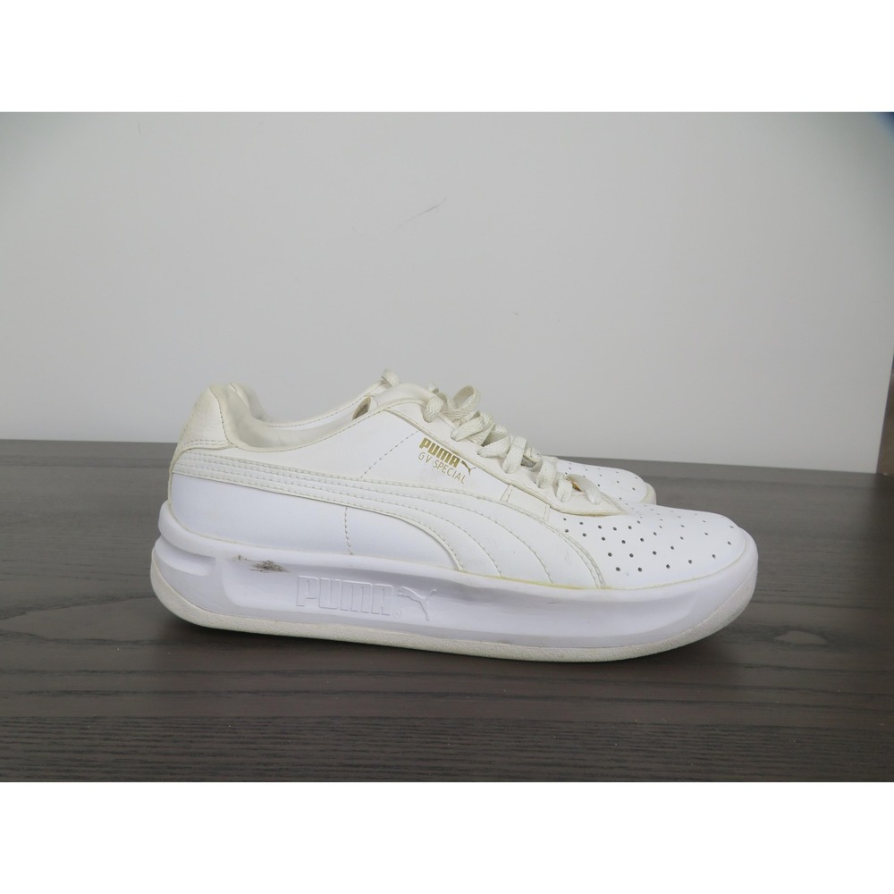 Puma GV Special Shoes Womens 8.5 White Leather Walking Sneakers 344765-75